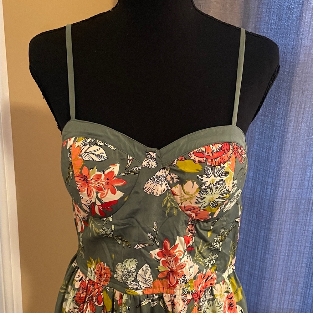 Band of the Free Floral Maxi Dress with Spaghetti Straps Size Large - Picture 2 of 7